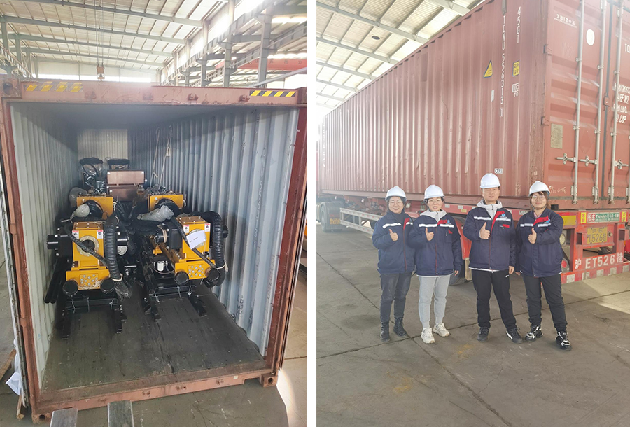 Duas plataformas de perfuração subterrânea XDKD-5 foram carregadas e enviadas para a África