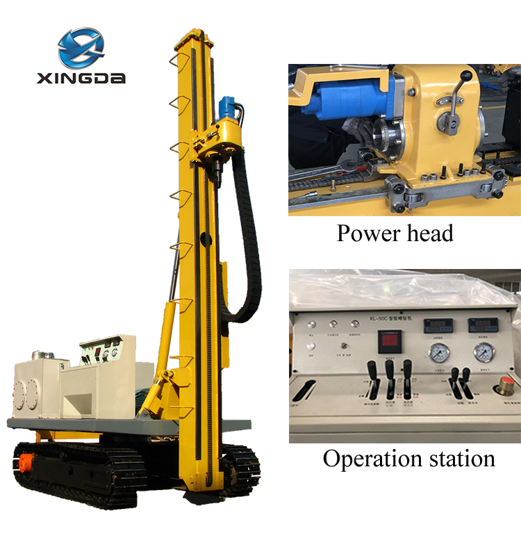 Equipamento de jet grouting montado sobre esteira modelo XL-50C 