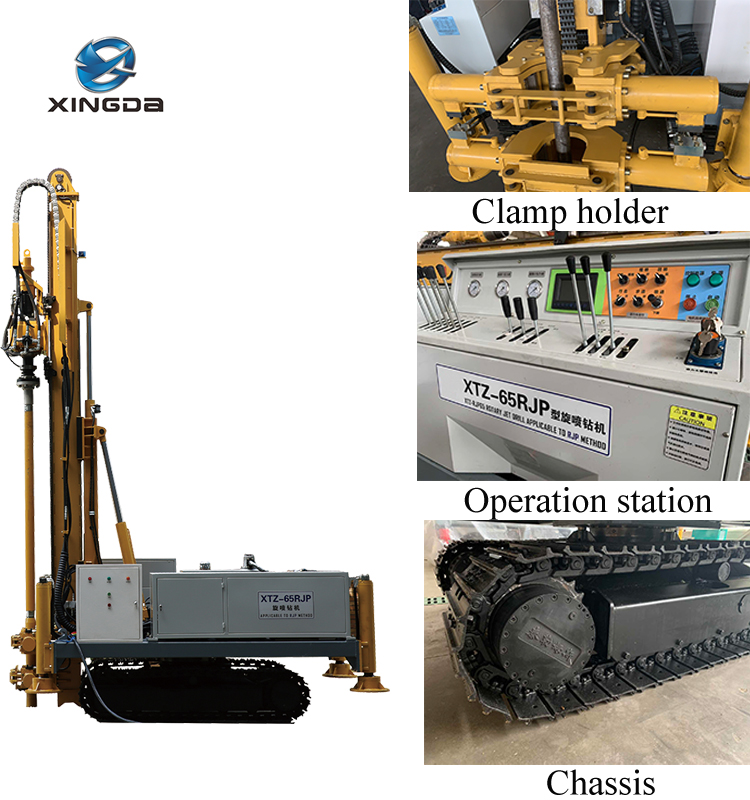 Equipamento de perfuração de reboco a jato de âncora hidráulica RJP XTZ-65RJP